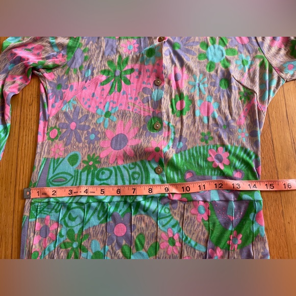 60s Vintage Diane Von Furstenberg Stretch Silk Big Cat Novelty Print Dress - Picture 7 of 15